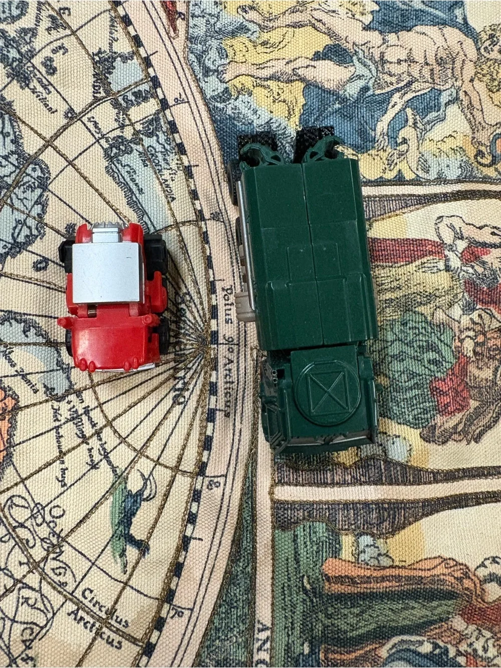 Kids Toy Vehicle Pack - Red & Blue Racer and Green Action Tank